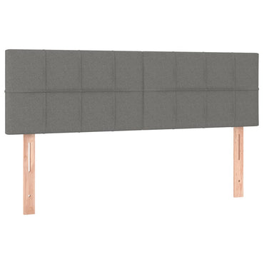 vidaXL Kopfteile 2 Stk. Dunkelgrau 72x5x78/88 cm Stoff