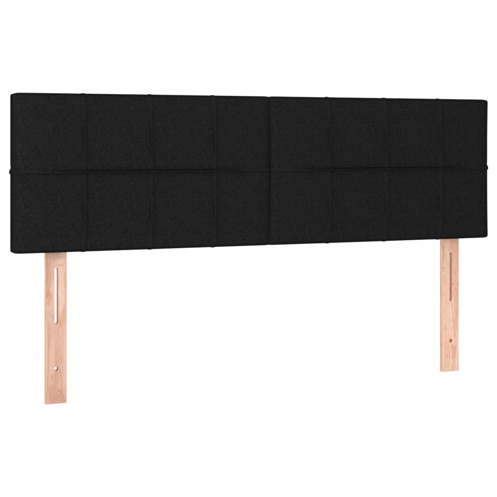 vidaXL Kopfteile 2 Stk. Schwarz 72x5x78/88 cm Stoff