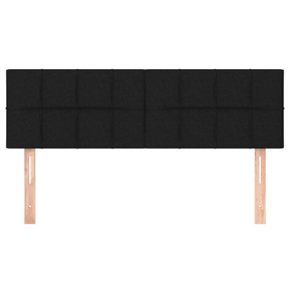 vidaXL Kopfteile 2 Stk. Schwarz 72x5x78/88 cm Stoff