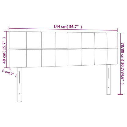 vidaXL Kopfteile 2 Stk. Schwarz 72x5x78/88 cm Samt