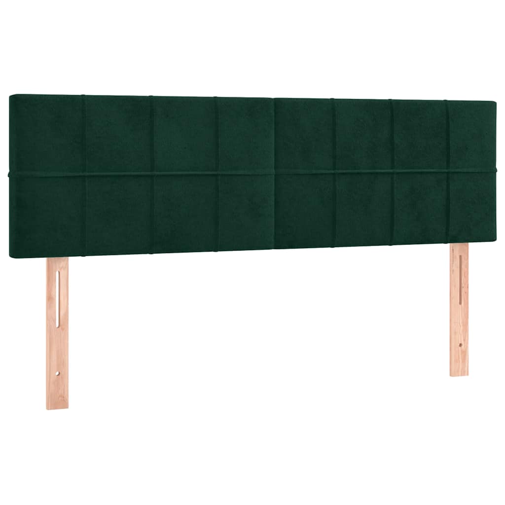 vidaXL Kopfteile 2 Stk. Dunkelgrün 72x5x78/88 cm Samt