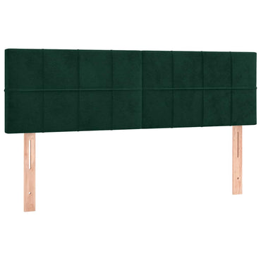 vidaXL Kopfteile 2 Stk. Dunkelgrün 72x5x78/88 cm Samt