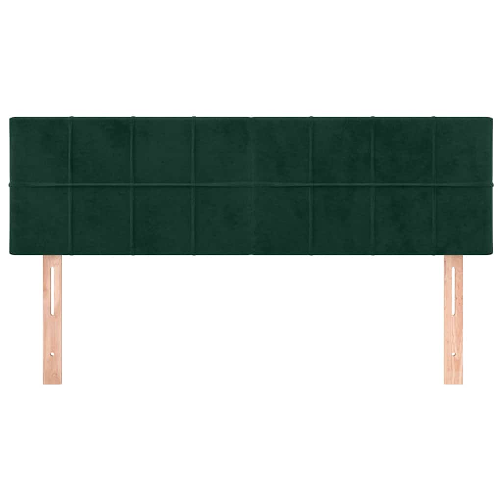 vidaXL Kopfteile 2 Stk. Dunkelgrün 72x5x78/88 cm Samt