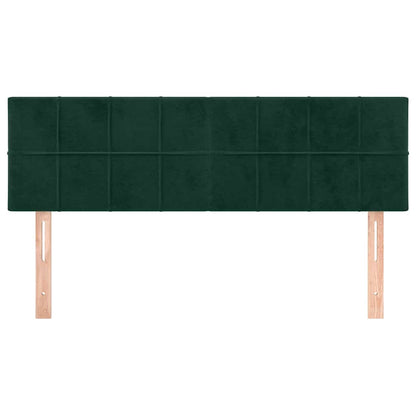 vidaXL Kopfteile 2 Stk. Dunkelgrün 72x5x78/88 cm Samt