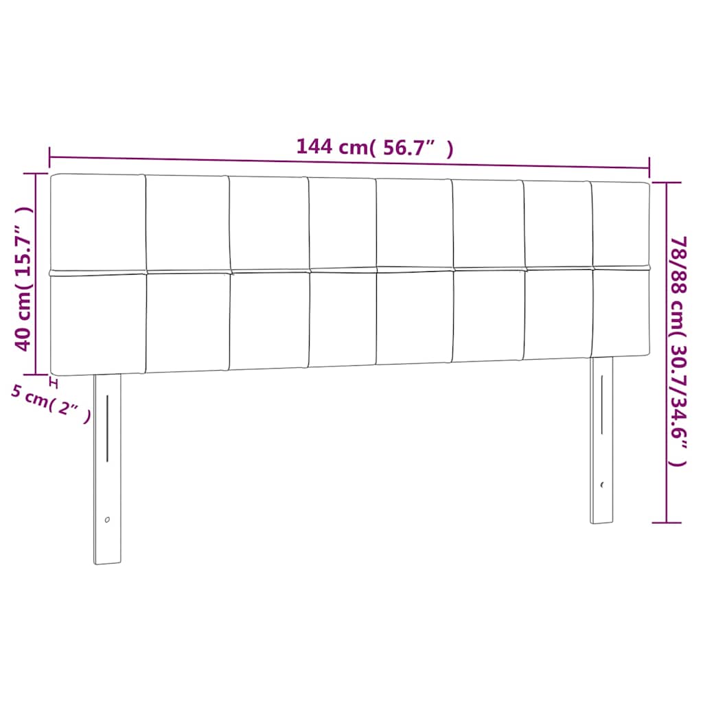 vidaXL Kopfteile 2 Stk. Dunkelgrün 72x5x78/88 cm Samt