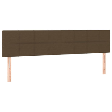 vidaXL Kopfteile 2 Stk. Dunkelbraun 80x5x78/88 cm Stoff