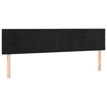 vidaXL Kopfteile 2 Stk. Schwarz 80x5x78/88 cm Samt