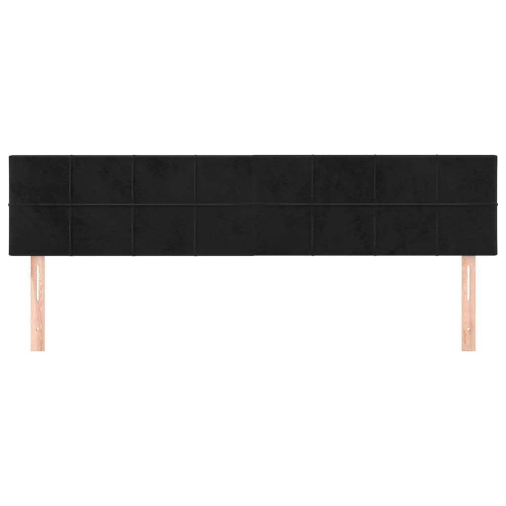 vidaXL Kopfteile 2 Stk. Schwarz 80x5x78/88 cm Samt