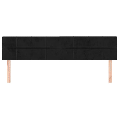 vidaXL Kopfteile 2 Stk. Schwarz 80x5x78/88 cm Samt