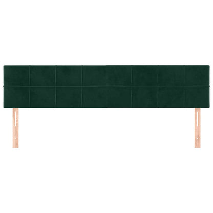 Kopfteile 2 Stk. Dunkelgrün 80x5x78/88 cm Samt