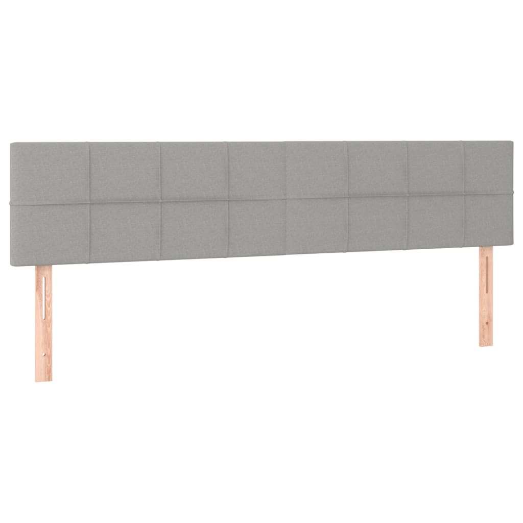 vidaXL Têtes de lit 2 pcs Gris clair 90x5x78/88 cm Tissu