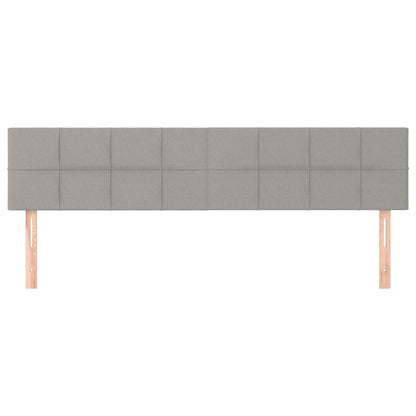 vidaXL Têtes de lit 2 pcs Gris clair 90x5x78/88 cm Tissu