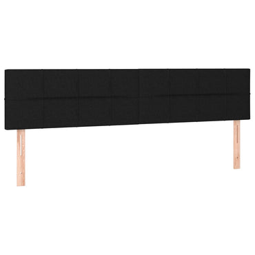 vidaXL Kopfteile 2 Stk. Schwarz 90x5x78/88 cm Stoff