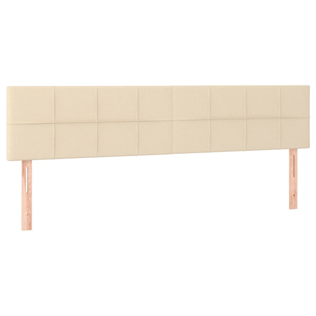 vidaXL Têtes de lit 2 pcs Crème 90x5x78/88 cm Tissu