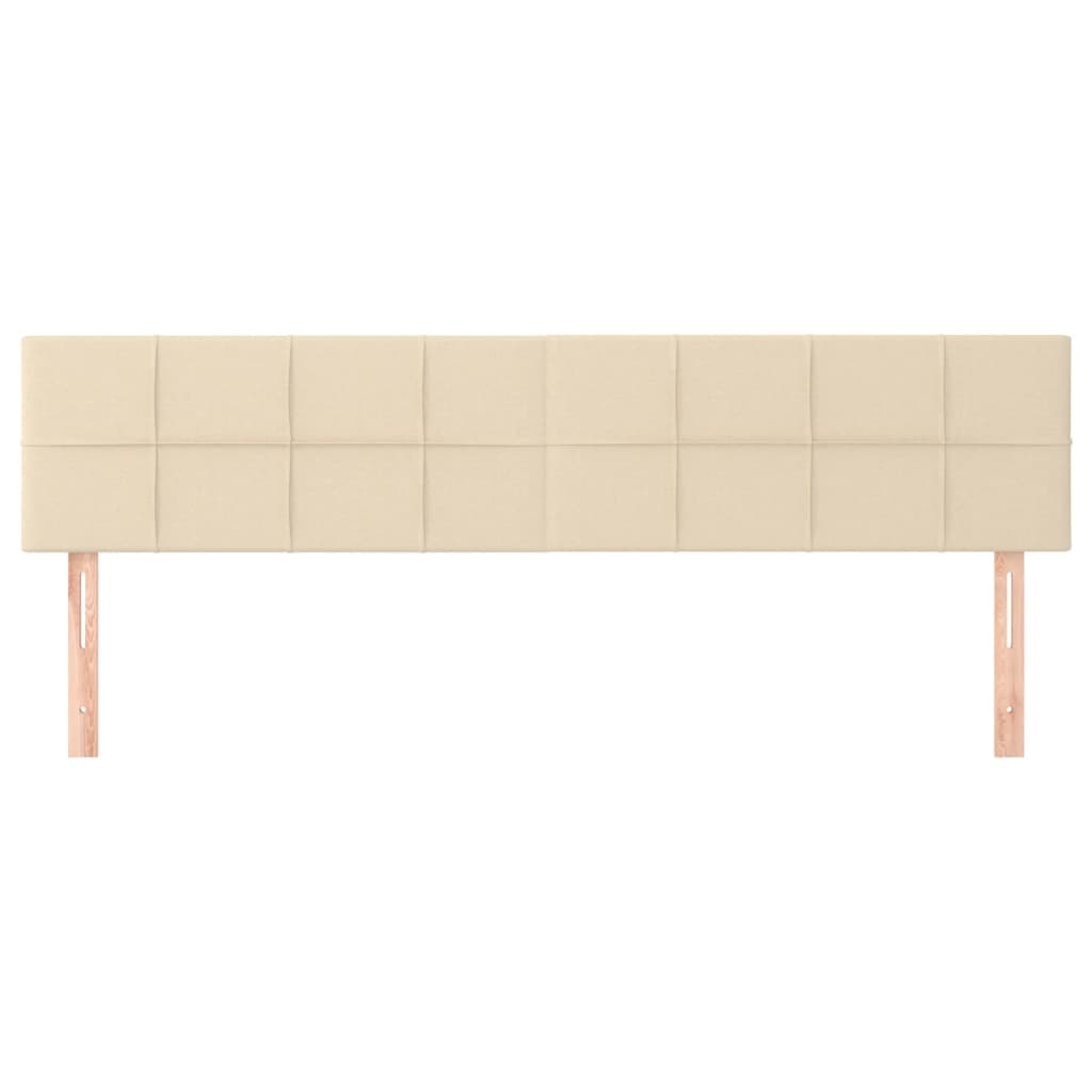 vidaXL Têtes de lit 2 pcs Crème 90x5x78/88 cm Tissu