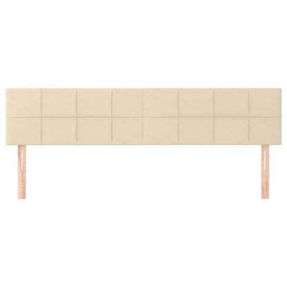 vidaXL Têtes de lit 2 pcs Crème 90x5x78/88 cm Tissu