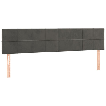vidaXL Kopfteile 2 Stk. Dunkelgrau 90x5x78/88 cm Samt