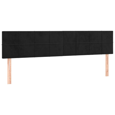 vidaXL Kopfteile 2 Stk. Schwarz 90x5x78/88 cm Samt