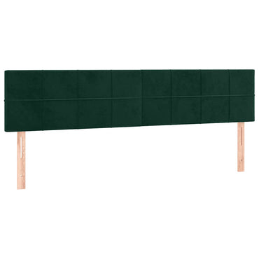 vidaXL Kopfteile 2 Stk. Dunkelgrün 90x5x78/88 cm Samt