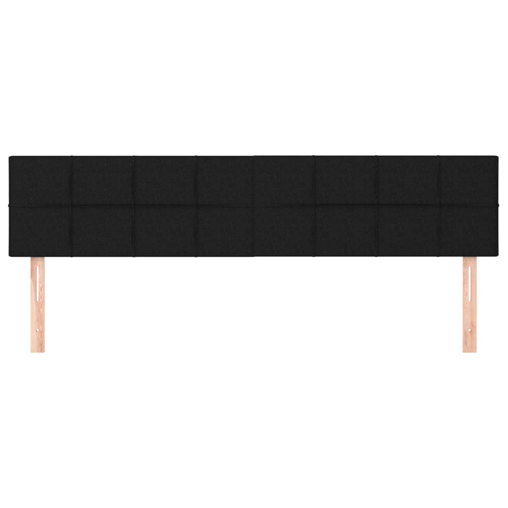 vidaXL Kopfteile 2 Stk. Schwarz 100x5x78/88 cm Stoff