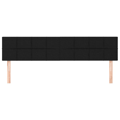vidaXL Kopfteile 2 Stk. Schwarz 100x5x78/88 cm Stoff