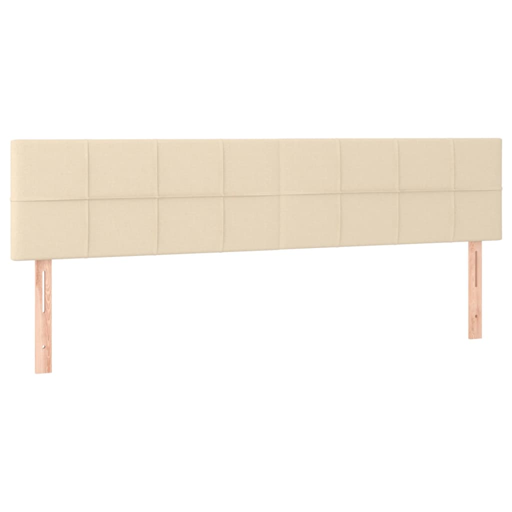 vidaXL Têtes de lit 2 pcs Crème 100x5x78/88 cm Tissu