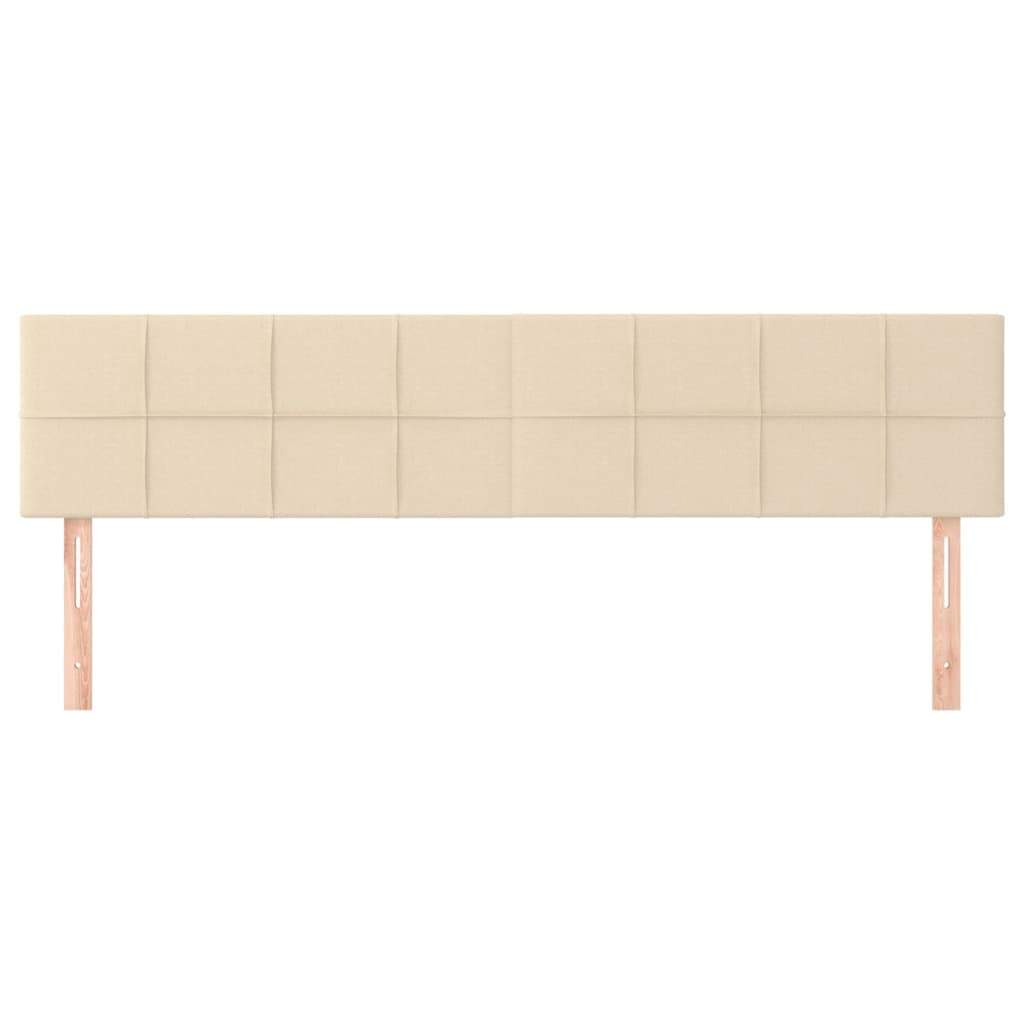 vidaXL Têtes de lit 2 pcs Crème 100x5x78/88 cm Tissu