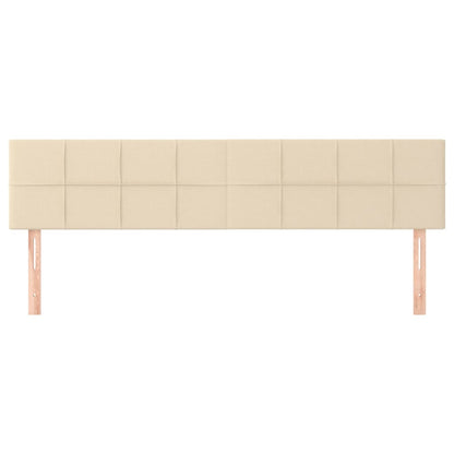 vidaXL Têtes de lit 2 pcs Crème 100x5x78/88 cm Tissu