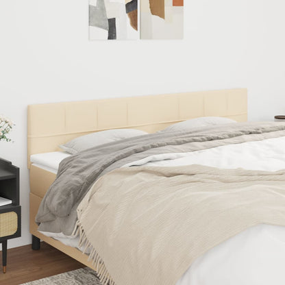 vidaXL Têtes de lit 2 pcs Crème 100x5x78/88 cm Tissu