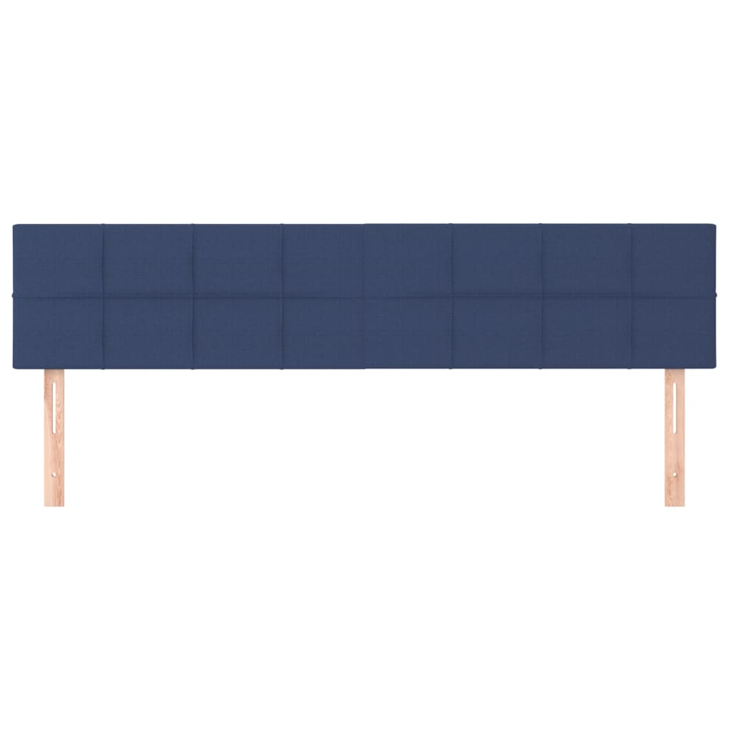 vidaXL Têtes de lit 2 pcs Bleu 100x5x78/88 cm Tissu