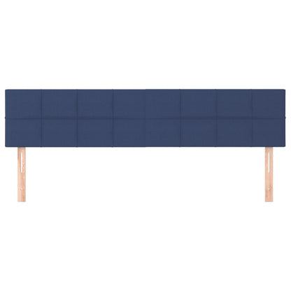 vidaXL Têtes de lit 2 pcs Bleu 100x5x78/88 cm Tissu