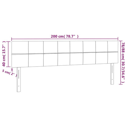 vidaXL Têtes de lit 2 pcs Bleu 100x5x78/88 cm Tissu