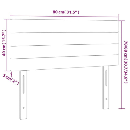 vidaXL Kopfteil Schwarz 80x5x78/88 cm Stoff