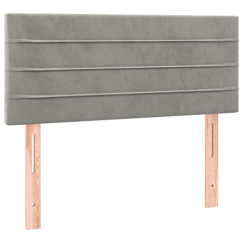 vidaXL Kopfteil Hellgrau 80x5x78/88 cm Samt