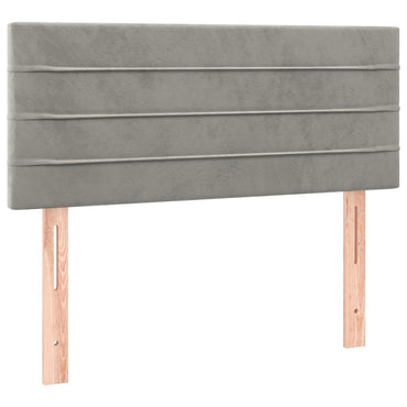 vidaXL Kopfteil Hellgrau 80x5x78/88 cm Samt