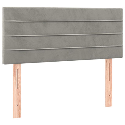 vidaXL Kopfteil Hellgrau 80x5x78/88 cm Samt