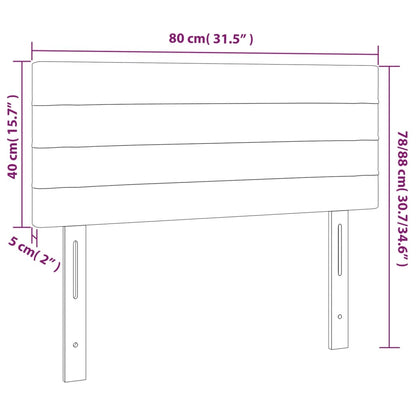 vidaXL Kopfteil Schwarz 80x5x78/88 cm Samt