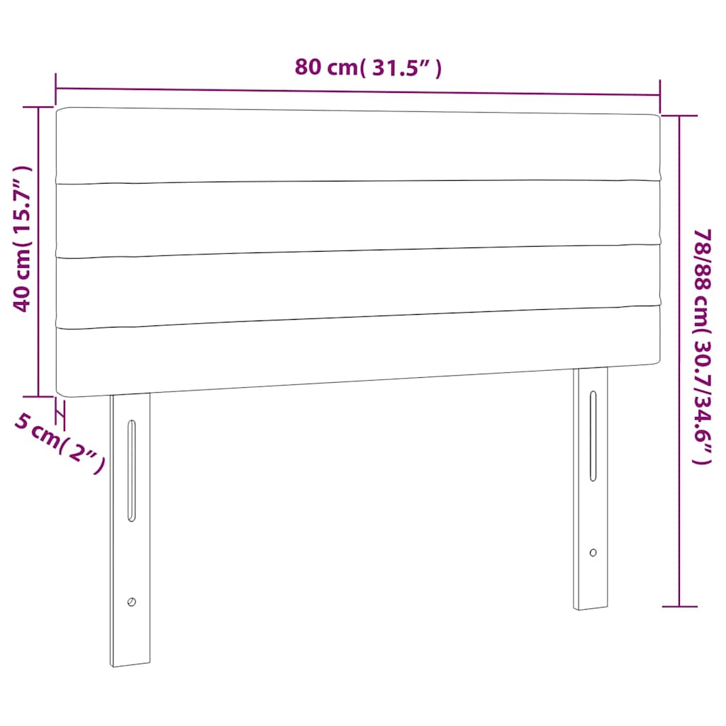 vidaXL Kopfteil Dunkelgrün 80x5x78/88 cm Samt