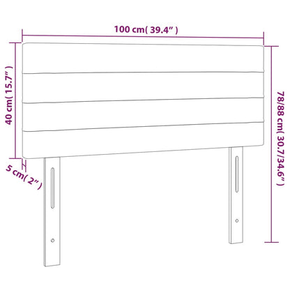 vidaXL Kopfteil Rosa 100x5x78/88 cm Samt