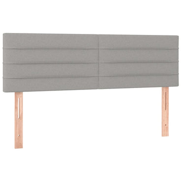 vidaXL Kopfteile 2 Stk. Hellgrau 72x5x78/88 cm Stoff
