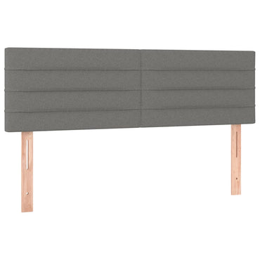 vidaXL Kopfteile 2 Stk. Dunkelgrau 72x5x78/88 cm Stoff