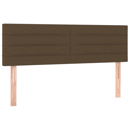 vidaXL Kopfteile 2 Stk. Dunkelbraun 72x5x78/88 cm Stoff