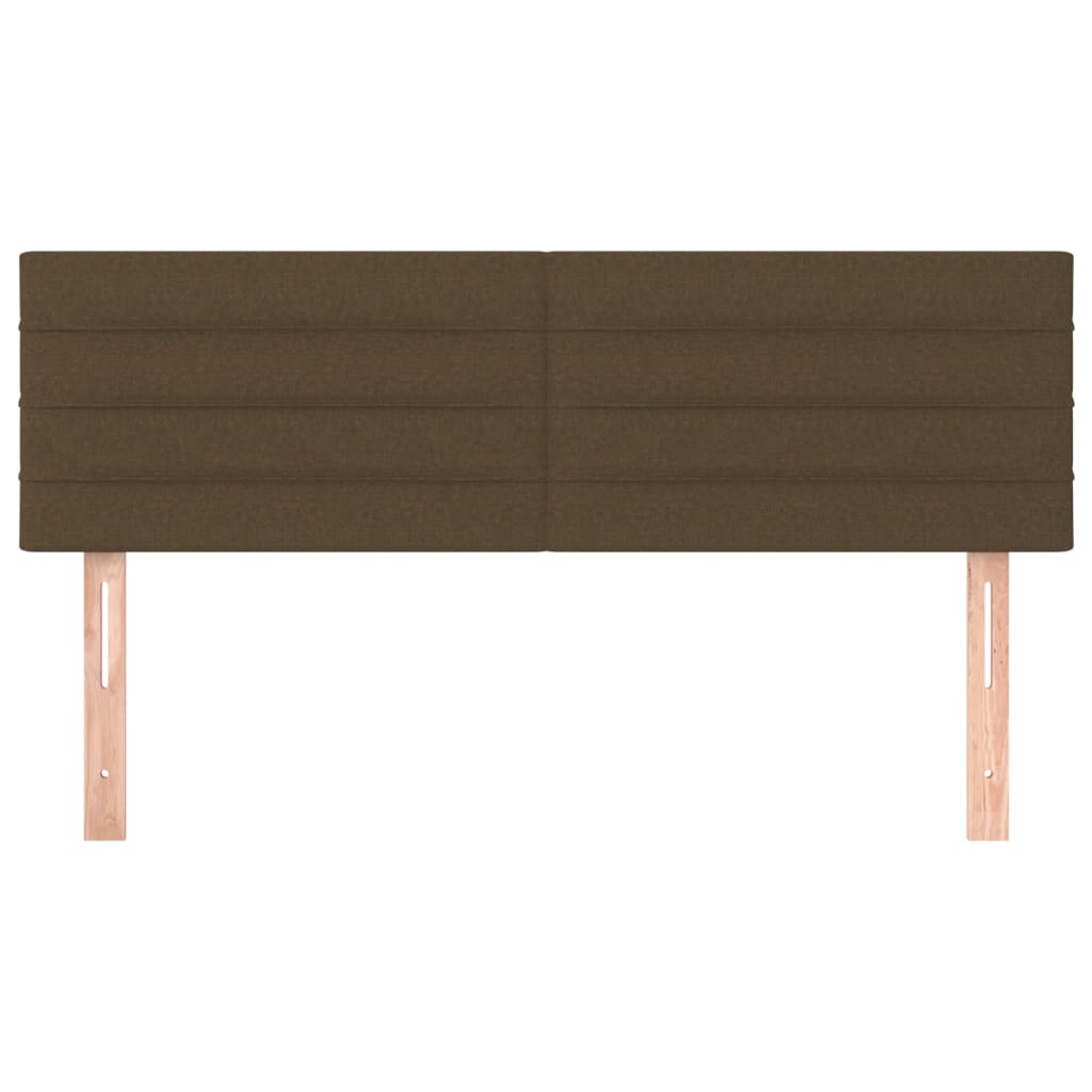 vidaXL Kopfteile 2 Stk. Dunkelbraun 72x5x78/88 cm Stoff