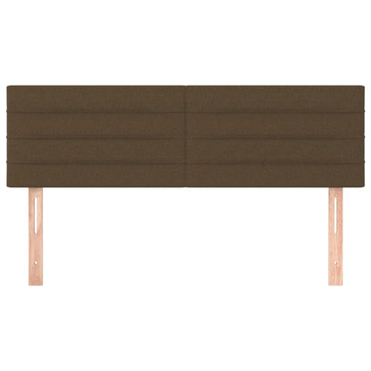 vidaXL Kopfteile 2 Stk. Dunkelbraun 72x5x78/88 cm Stoff