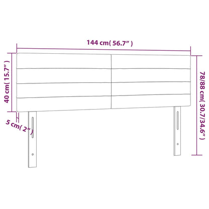 vidaXL Kopfteile 2 Stk. Dunkelbraun 72x5x78/88 cm Stoff