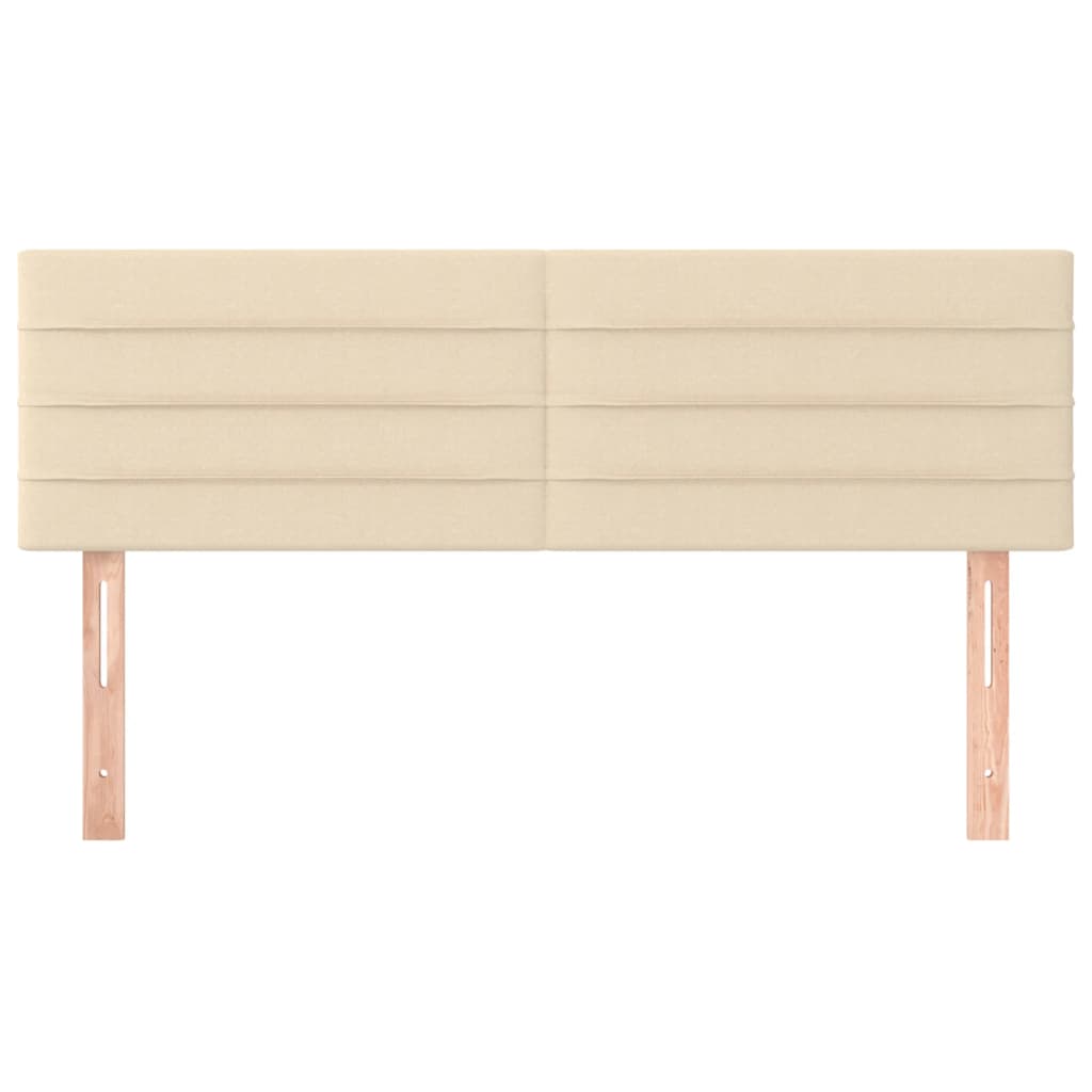 vidaXL Kopfteile 2 Stk. Creme 72x5x78/88 cm Stoff
