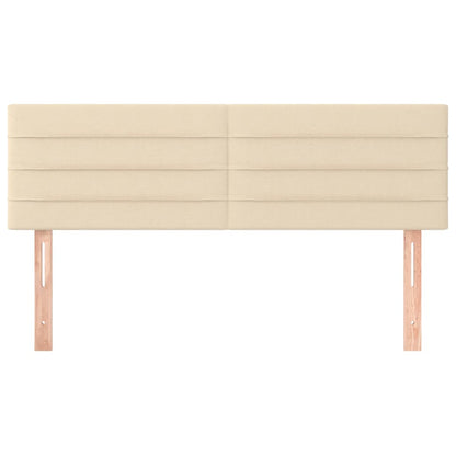 vidaXL Kopfteile 2 Stk. Creme 72x5x78/88 cm Stoff
