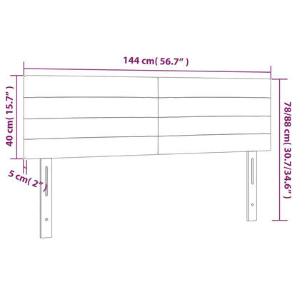 vidaXL Kopfteile 2 Stk. Creme 72x5x78/88 cm Stoff