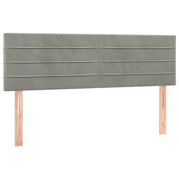 vidaXL Kopfteile 2 Stk. Hellgrau 72x5x78/88 cm Samt
