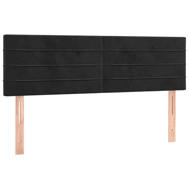 vidaXL Kopfteile 2 Stk. Schwarz 72x5x78/88 cm Samt